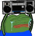 pepe_CryBoombox emote for Discord