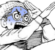 Okarun_Frightened emote for Discord
