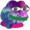 galaxypepemiddlefinger emote for Discord