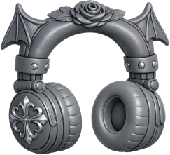 Graygothicheadphones static emote