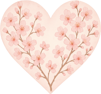 Cherry_blossom_heart emote for Discord