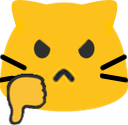meowthumbsdown emote for Discord