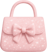 Sparklingpinkbowpurse emote for Discord