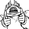 Jiji_PointGeez emote for Discord