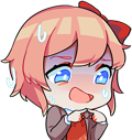 SayoriNervous emote for Discord