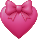 Pinkheartwithabow emote for Discord