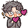 gifMokarunHearts1 emote for Discord