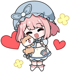 NikkiFloofHug emote for Discord