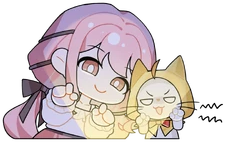 NikkiMomoSpooky emote for Discord