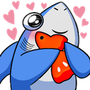 Shark_love_fish emote for Discord