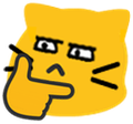 meowthinkingglare emote for Discord