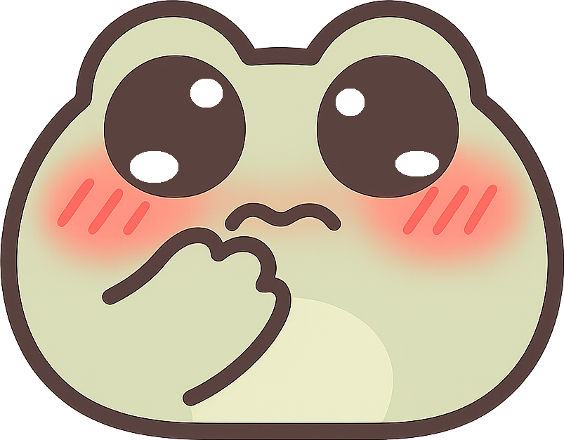 frog_blushing emote for Discord