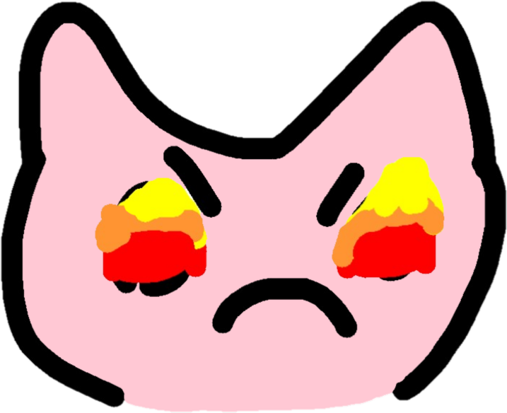 Flaming_Mad_Mew emote for Discord