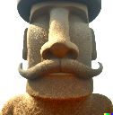 moyai_moustache emote for Discord