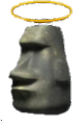 moyai_halo emote for Discord