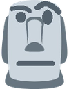moyai_bruhwhat emote for Discord