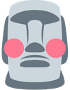 moyai_flushed emote for Discord