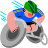 person_blue_wheelchair_race_YT emote for Discord