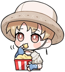 NikkiPopcorn emote for Discord