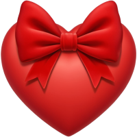 Redheartwithavelvetbow emote for Discord