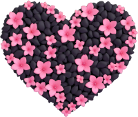 Pinkblacksakuraheart emote for Discord