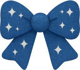 Blue_glitter_bow emote for Discord