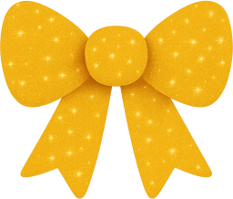 Yellow_glitter_bow emote for Discord