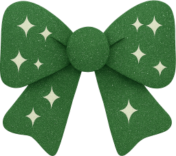 Green_glitter_bow emote for Discord