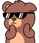 clap_glasses_tbearish emote for Discord