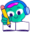 person_turquoise_headphones_YT emote for Discord