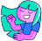 person_pink_swaying_hair_YT emote for Discord