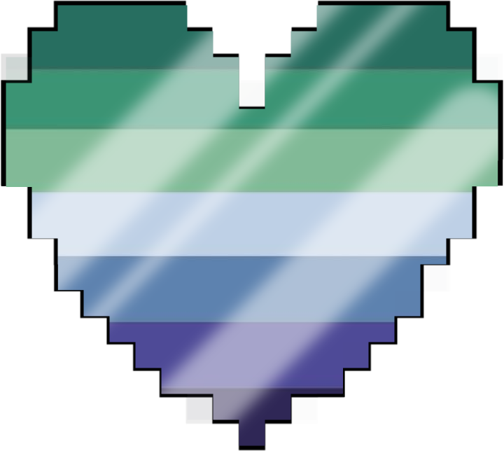GayFlagPixelHeart emote for Discord