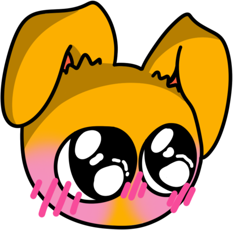 Bunny_blushing emote for Discord