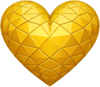 Yellowgeometricpatternheart emote for Discord
