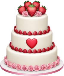 Strawberry_weddingcake emote for Discord