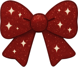 Red_glitter_bow emote for Discord