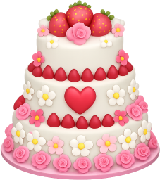 Strawberryweddingcakex2 emote for Discord