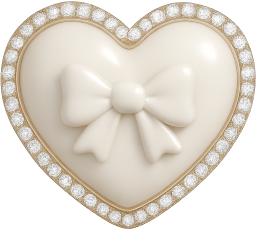 White_bow_heart emote for Discord