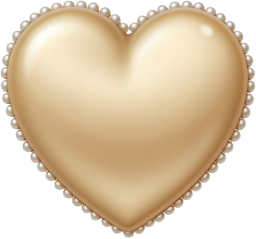 Beigeheartwithpearls emote for Discord