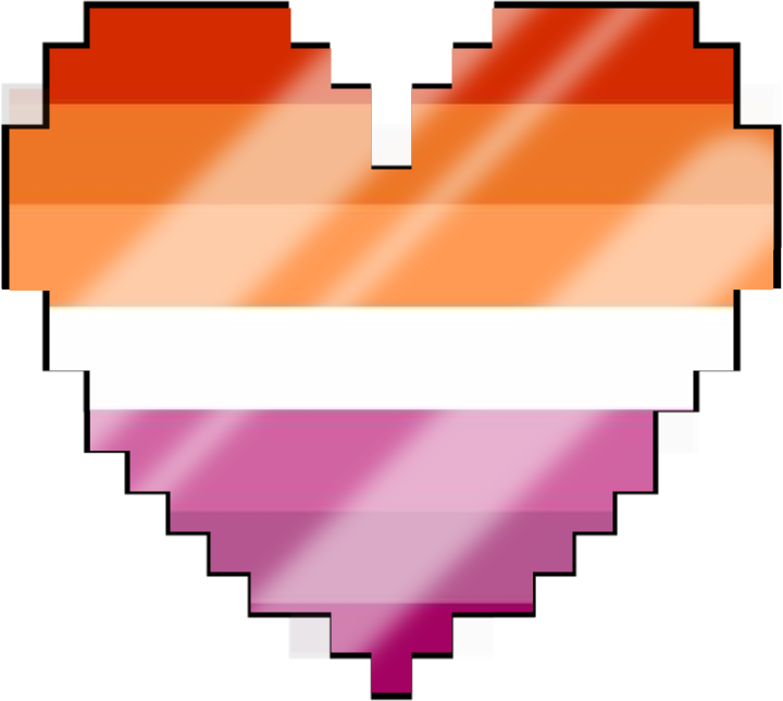 LesbianFlagPixelHeart emote for Discord