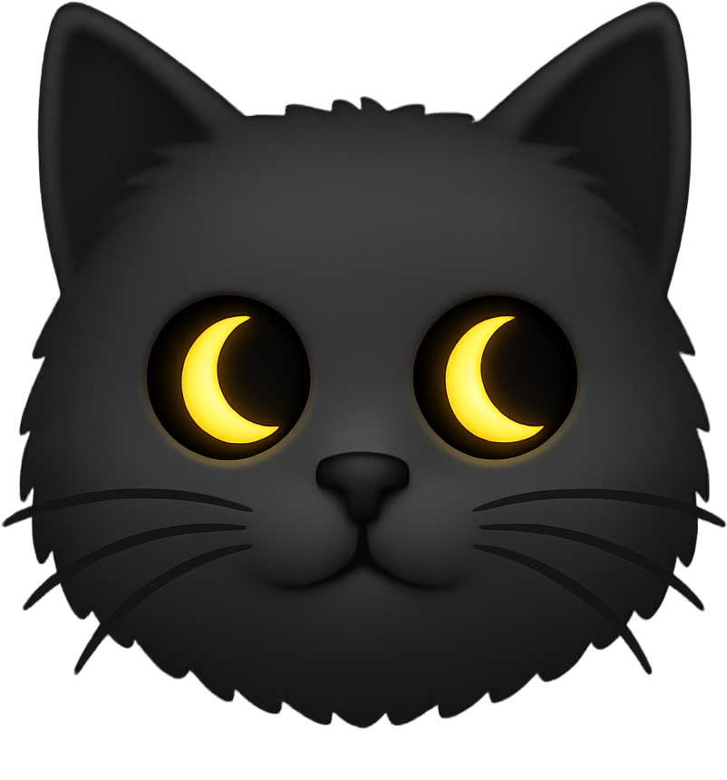 Goth_cat emote for Discord