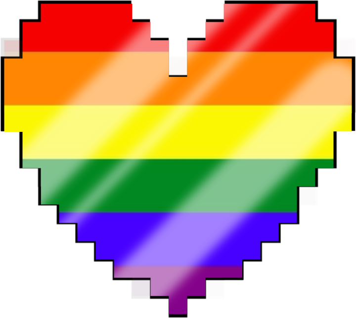 PrideFlagPixelHeart emote for Discord