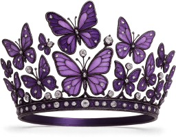 Purple_butterfly_crown emote for Discord