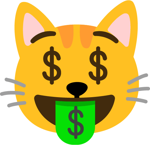 money_cat emote for Discord