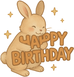 Happybirthdaybunny emote for Discord