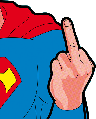 SupermanMiddleFinger static emote
