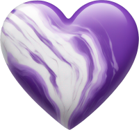 Marblepurpleandwhiteheart emote for Discord