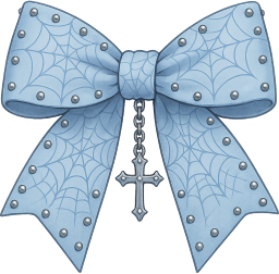 Blue_goth_bow emote for Discord