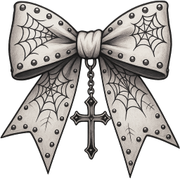 White_goth_bow emote for Discord