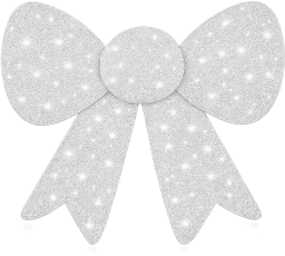 White_glitter_bow emote for Discord